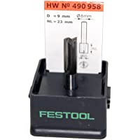 Festool 490958 - Fresa para ranurar de metal duro- filo de base- vástago 8 mm HW S8 D9-23